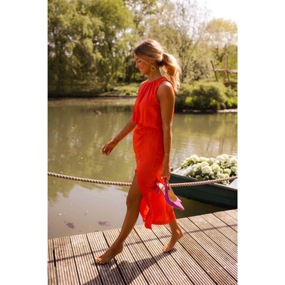 Kristiane - Elegant Og Stilfuld Lang Sommerkjole