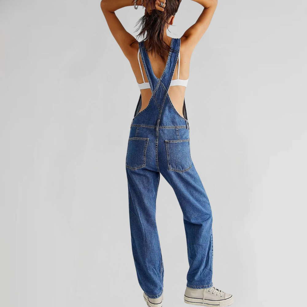 Deniva | Bekväm denim jumpsuit med urban känsla och feminin passform