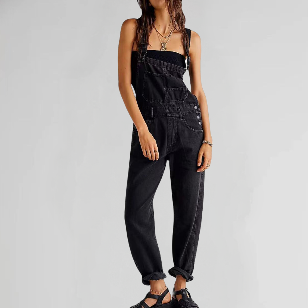 Deniva | Bekväm denim jumpsuit med urban känsla och feminin passform