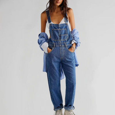 Deniva | Bekväm denim jumpsuit med urban känsla och feminin passform