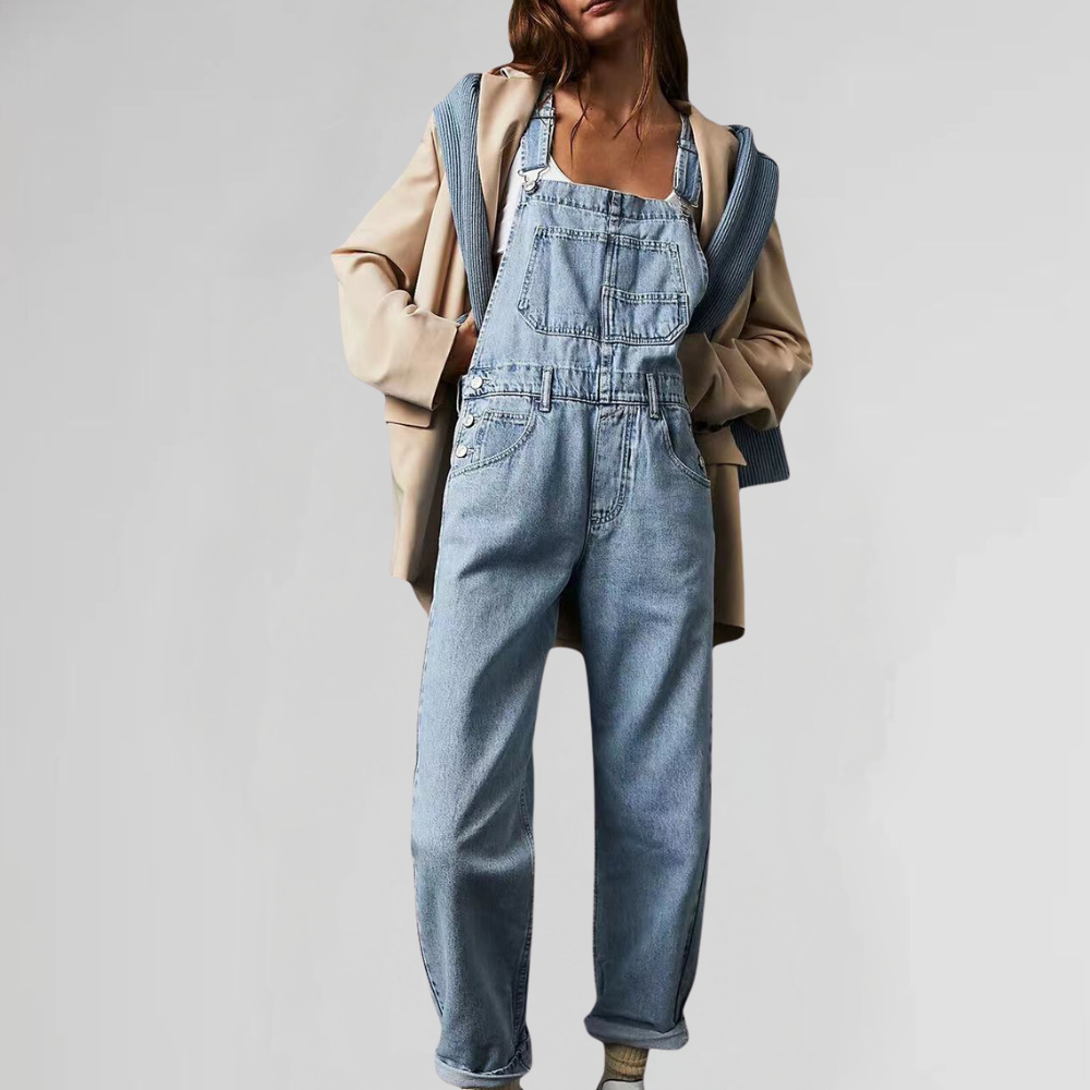 Deniva | Bekväm denim jumpsuit med urban känsla och feminin passform