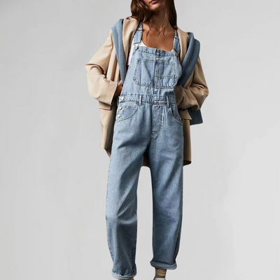 Deniva | Bekväm denim jumpsuit med urban känsla och feminin passform