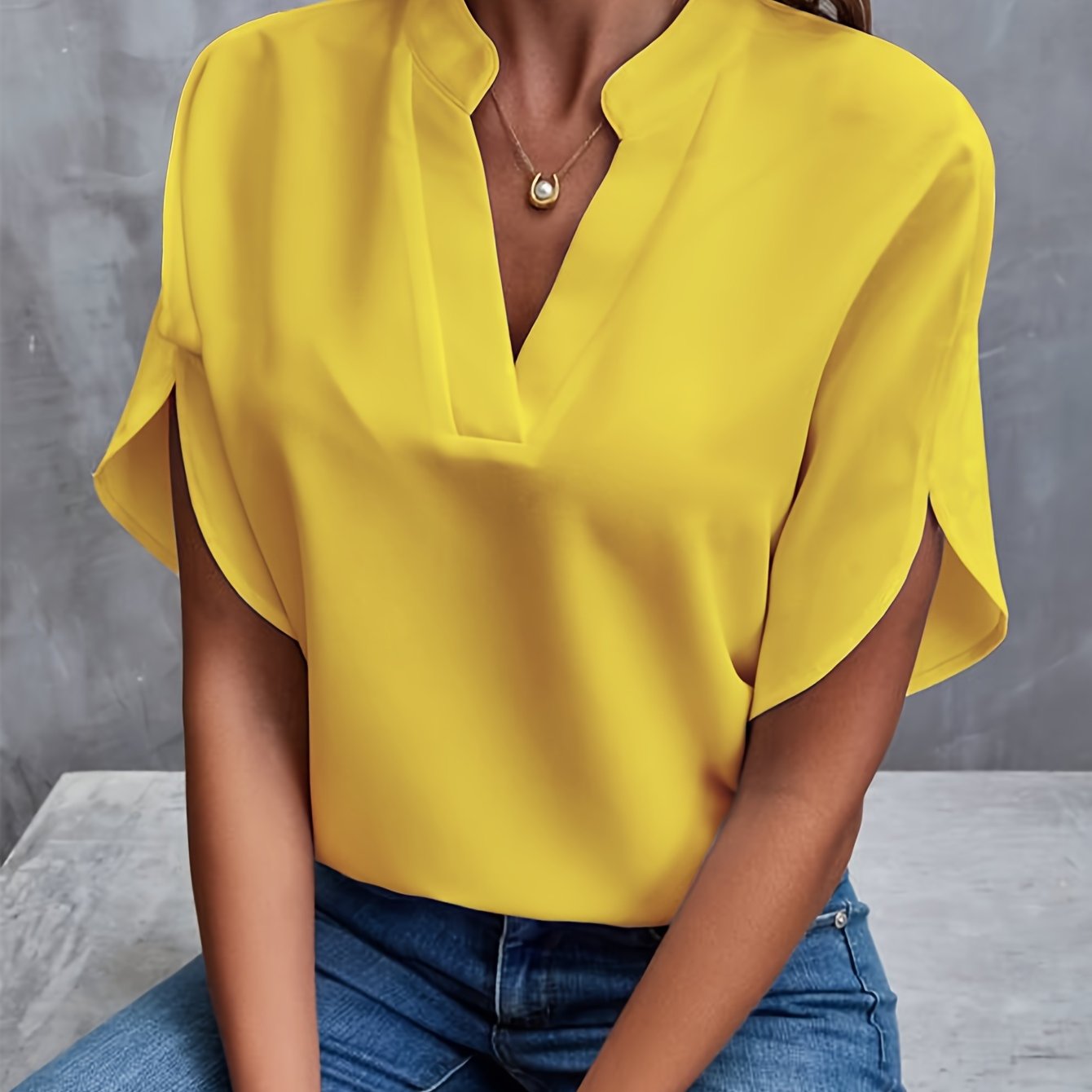 Beth - Bluse med flade ærmer
